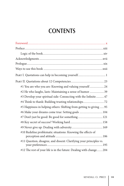 Table of contents