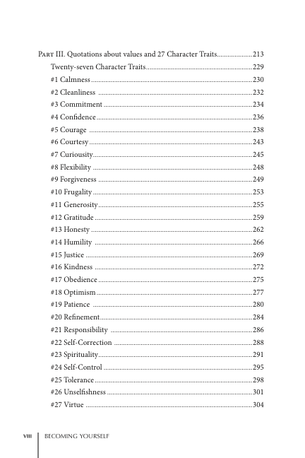 Table of contents